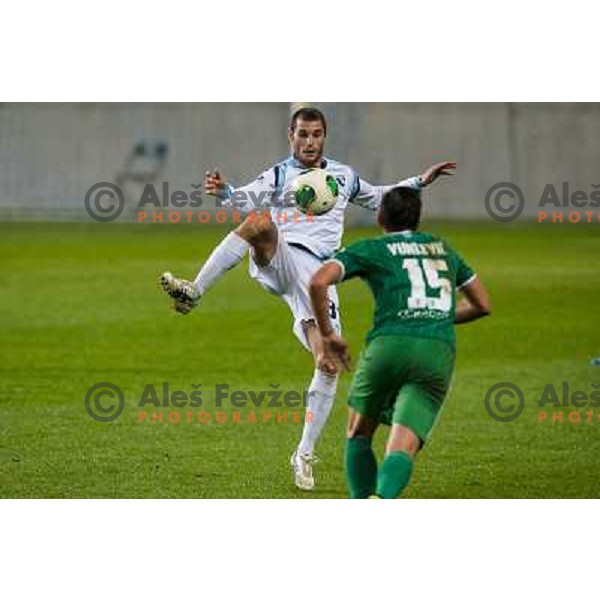 Ronaldo Vanin in action during football match Olimpija - Gorica, Round 16 of Prvaliga Telekom 2013-14 , Stozice , Ljubljana, 02.11.2013 
