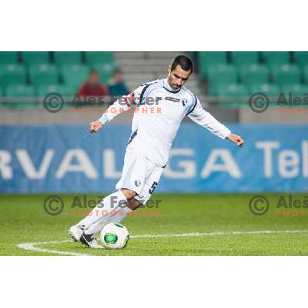 Bruno Leonardo Vicente in action during football match Olimpija - Gorica, Round 16 of Prvaliga Telekom 2013-14 , Stozice , Ljubljana, 02.11.2013 