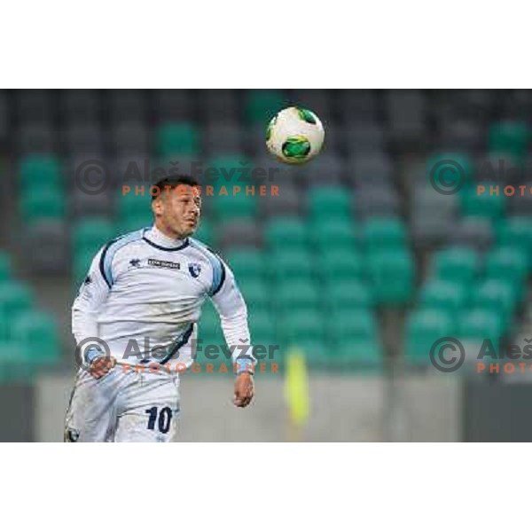 Gianluca Lapadula in action during football match Olimpija - Gorica, Round 16 of Prvaliga Telekom 2013-14 , Stozice , Ljubljana, 02.11.2013 