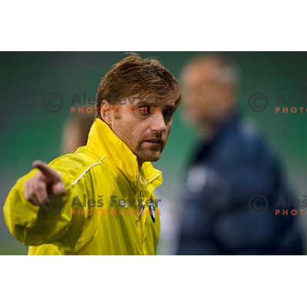 Luigi Apolloni in action during football match Olimpija - Gorica, Round 16 of Prvaliga Telekom 2013-14 , Stozice , Ljubljana, 02.11.2013 