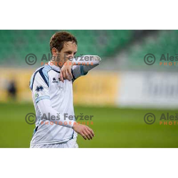 Sasa Aleksander Zivec in action during football match Olimpija - Gorica, Round 16 of Prvaliga Telekom 2013-14 , Stozice , Ljubljana, 02.11.2013 