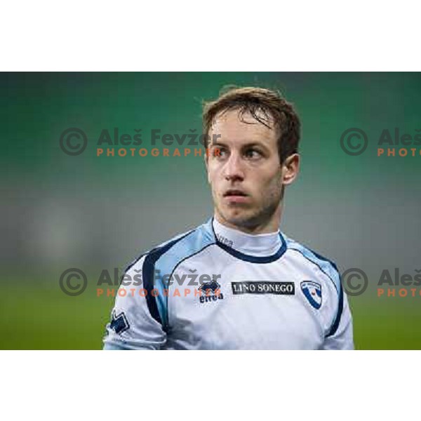 Sasa Aleksander Zivec in action during football match Olimpija - Gorica, Round 16 of Prvaliga Telekom 2013-14 , Stozice , Ljubljana, 02.11.2013 