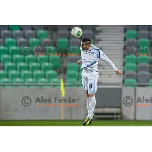 Massimo Coda in action during football match Olimpija - Gorica, Round 16 of Prvaliga Telekom 2013-14 , Stozice , Ljubljana, 02.11.2013 