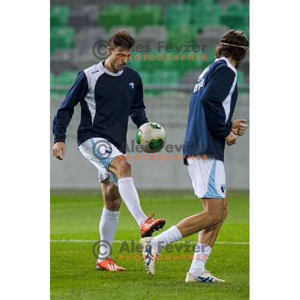 Amadej Vetrih in action during football match Olimpija - Gorica, Round 16 of Prvaliga Telekom 2013-14 , Stozice , Ljubljana, 02.11.2013 