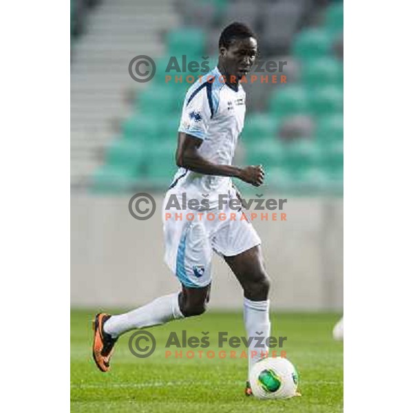 Welle Ndiaye in action during football match Olimpija - Gorica, Round 16 of Prvaliga Telekom 2013-14 , Stozice , Ljubljana, 02.11.2013 