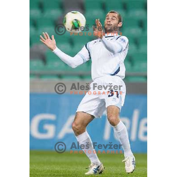 Ronaldo Vanin in action during football match Olimpija - Gorica, Round 16 of Prvaliga Telekom 2013-14 , Stozice , Ljubljana, 02.11.2013 