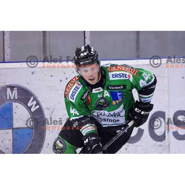 Jeff Ulmer of Telemach Olimpija in action during ice-hockey match Telemach Olimpija- KAC in Ebel league 2013/2014, played in Hala Tivoli, Ljulbjana, Slovenia on September 27,2013 