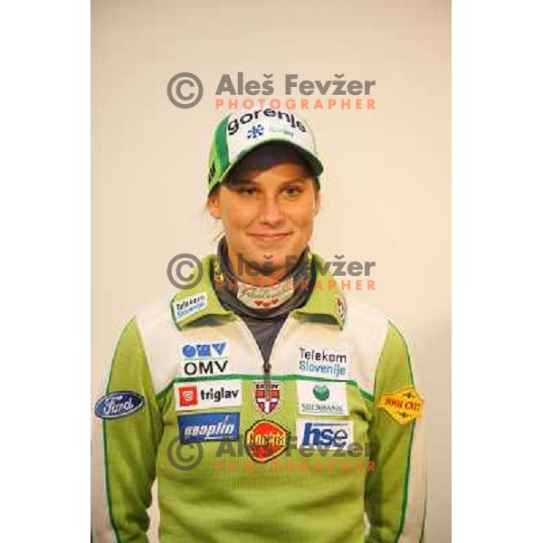 member of Slovenia Ski Jumping team for Nordic World Cup season 2013/2014 at official presentation in Dvor Jezersek, Cerklje na Gorenjskem on October 10, 2013 