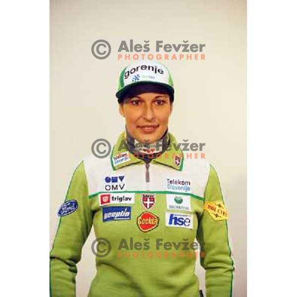 Anja Tepes, member of Slovenia Ski Jumping team for Nordic World Cup season 2013/2014 at official presentation in Dvor Jezersek, Cerklje na Gorenjskem on October 10, 2013 