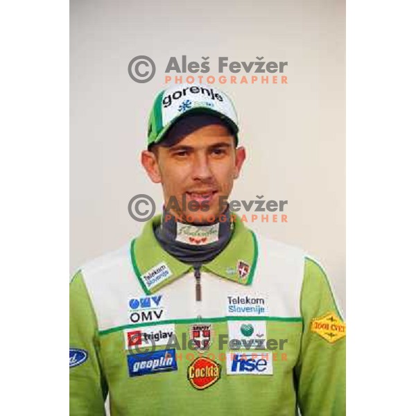 member of Slovenia Ski Jumping team for Nordic World Cup season 2013/2014 at official presentation in Dvor Jezersek, Cerklje na Gorenjskem on October 10, 2013 