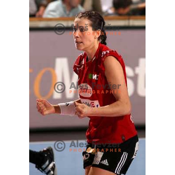 Bojana Popovic at quarter-final of Womens Championsleague Krim Mercator-Slagelse.Match was played in Ljubljana, Slovenia. Slagelse won 28:26 and advanced to semi-final.
