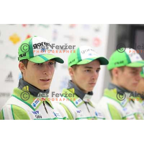 Jurij Tepes of Slovenia Ski Jumping team during press conference in Ljubljana on November 25, 2013 