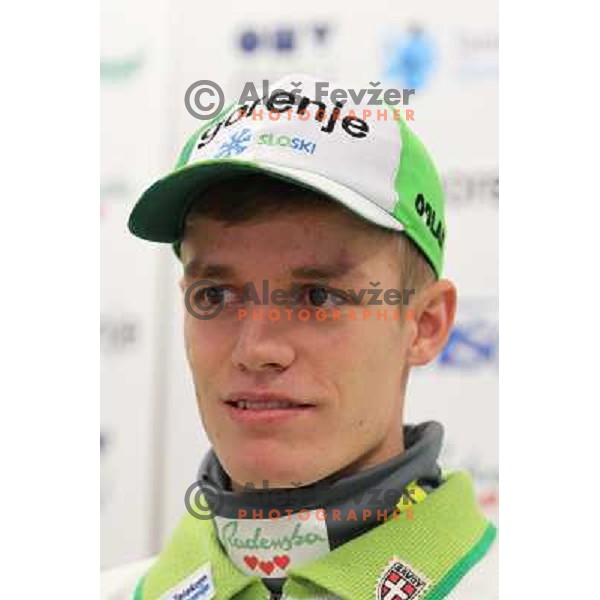 Matjaz Pungertar of Slovenia Ski Jumping team during press conference in Ljubljana on November 25, 2013 