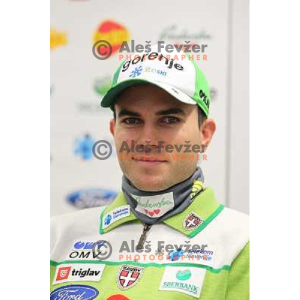 Jernej Damjan of Slovenia Ski Jumping team during press conference in Ljubljana on November 25, 2013 