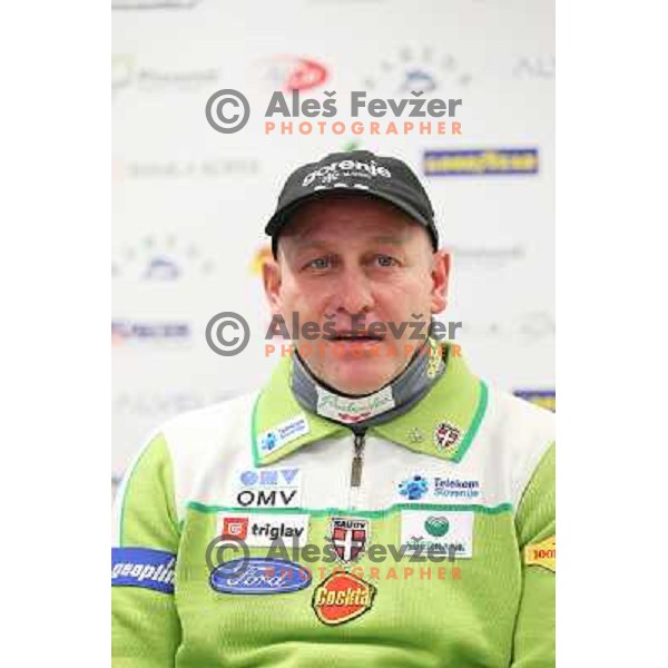 Goran Janus of Slovenia Ski Jumping team during press conference in Ljubljana on November 25, 2013 