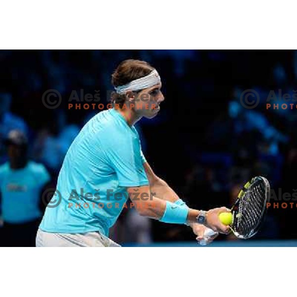 Rafael Nadal of Spain, runner-up of ATP finals tennis tournament in O2 Arena, London, Great Britain on November 11, 2013 