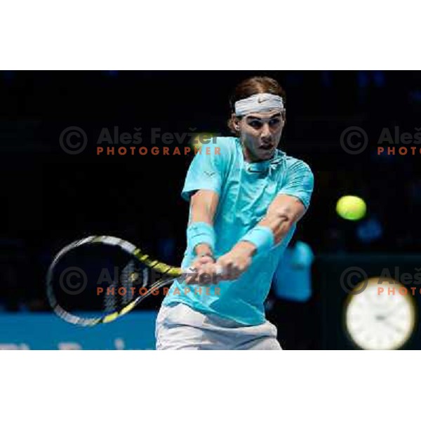 Rafael Nadal of Spain, runner-up of ATP finals tennis tournament in O2 Arena, London, Great Britain on November 11, 2013 