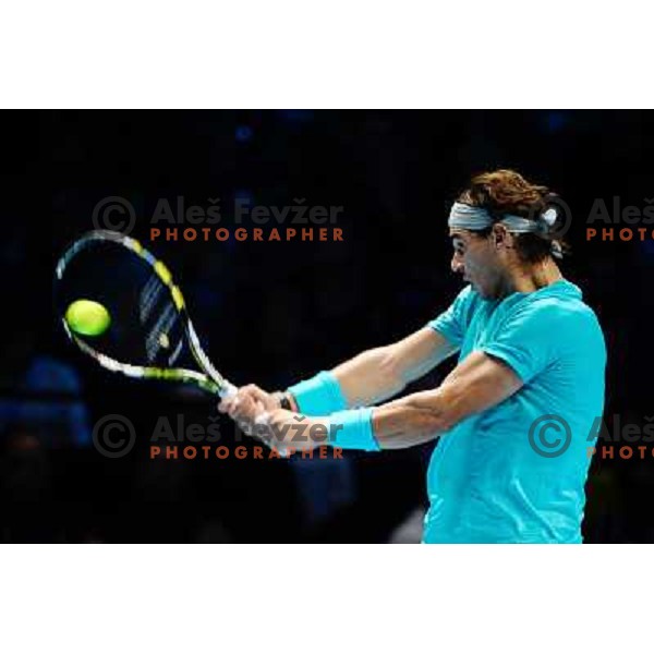 Rafael Nadal of Spain, runner-up of ATP finals tennis tournament in O2 Arena, London, Great Britain on November 11, 2013 