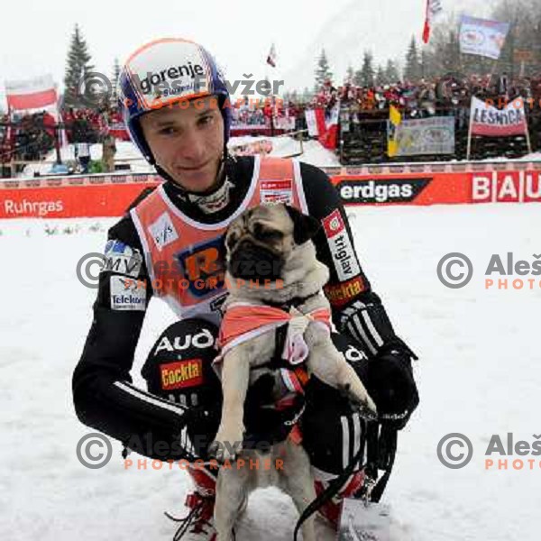 Robert Kranjec with his dog