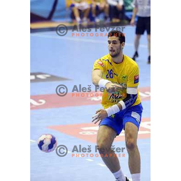 Igor Zabic of Celje Pivovarna Lasko at handball match Celje PL. - Zagreb CO in EHF Champions League, played in Zlatorog Hall, Celje, Slovenia on November 30, 2013 