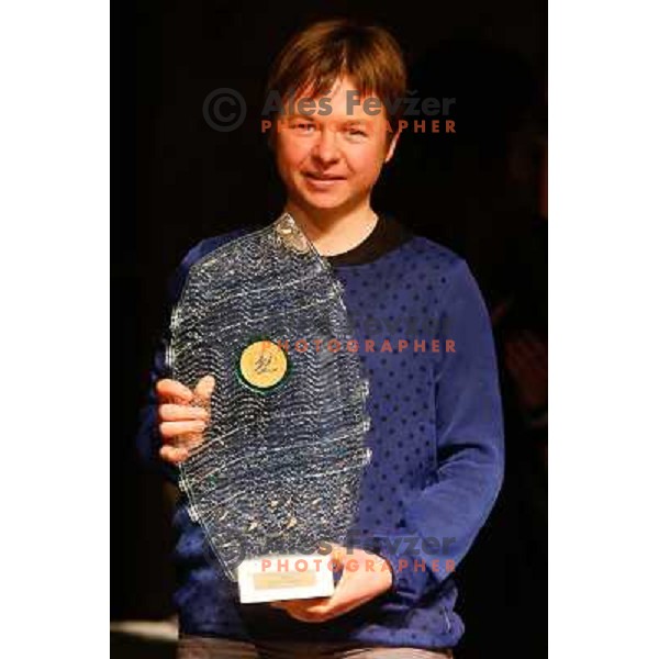 Tanja Zakelj, best sports woman of city of Ljubljana 2013 during official presentation in Festivalna hall, Ljubljana, Slovenia on December 11 2013 
