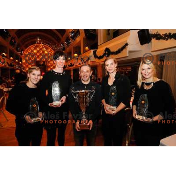 RK Krim, best woman team of city of Ljubljana 2013 during official presentation in Festivalna hall, Ljubljana, Slovenia on December 11 2013 