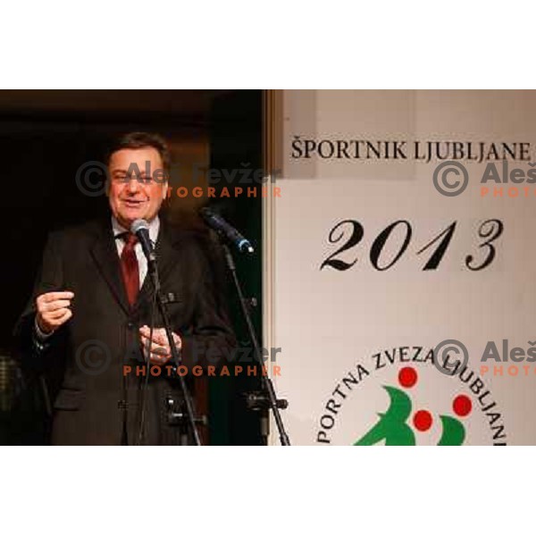 Zoran Jankovic during best sportswoman and sportsmans of city of Ljubljana 2013 during official presentation in Festivalna hall, Ljubljana, Slovenia on December 11 2013 
