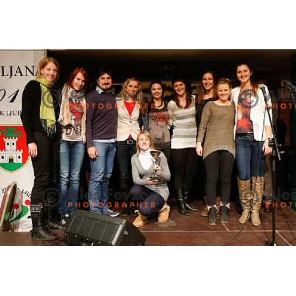 Sportmans and sportwomans during best sportswoman and sportsmans of city of Ljubljana 2013 during official presentation in Festivalna hall, Ljubljana, Slovenia on December 11 2013 