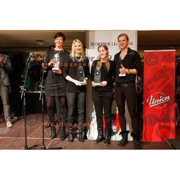 Sportmans and sportwomans during best sportswoman and sportsmans of city of Ljubljana 2013 during official presentation in Festivalna hall, Ljubljana, Slovenia on December 11 2013 