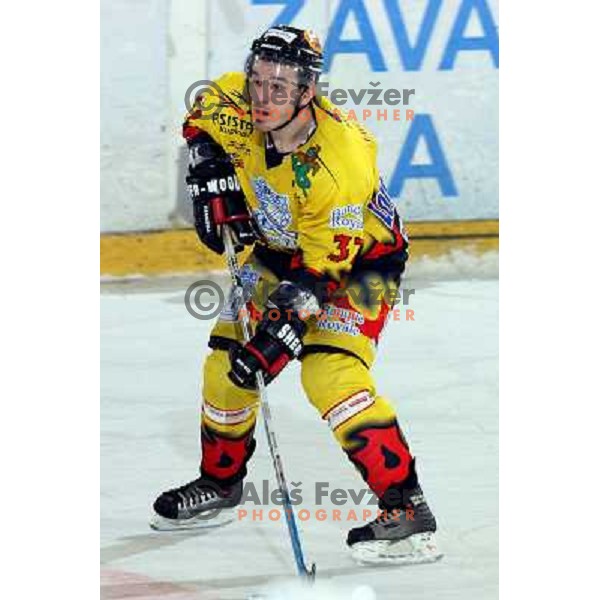 Marko Cesnjak at fifth game ZM Olimpija- BR Slavija in Slovenian Ice-Hockey National Finals. ZM Olimpija won after shot-out, won the series 4:1 and became Slovenian Champion