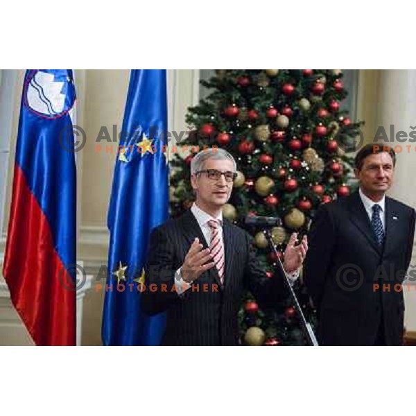 Reception for Slovenian sportsmen by the President of Slovenia Borut Pahor, Ljubljana, 19.12.2013 