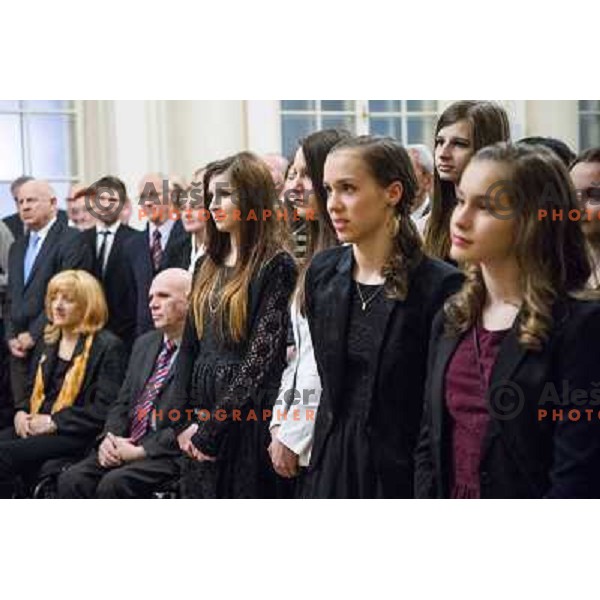 Reception for Slovenian sportsmen by the President of Slovenia Borut Pahor, Ljubljana, 19.12.2013 