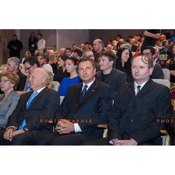 Janez Kocjancic, Borut Pahor, Joze Zidar at the presentation of the Sportsman of the year 2013,Cankar Hall, Ljubljana, 19.12.2013 