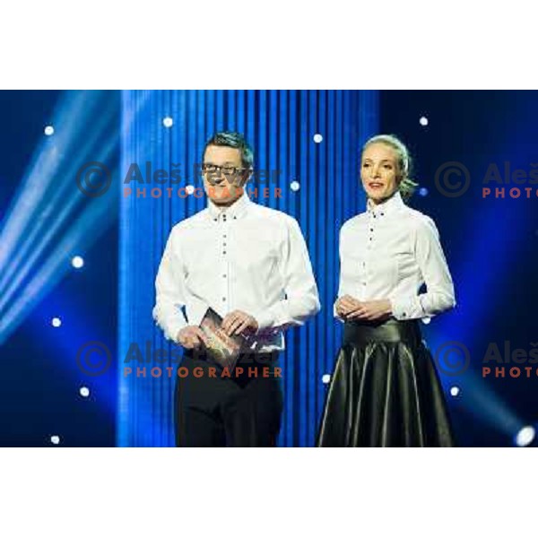 Sasa Jerkovic, Mojca Mavec at the presentation of the Sportsman of the year 2013,Cankar Hall, Ljubljana, 19.12.2013 