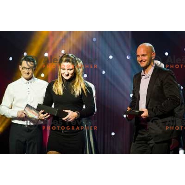 Spela Ponomarenko Janic, Stjepan Janic at the presentation of the Sportsman of the year 2013,Cankar Hall, Ljubljana, 19.12.2013 