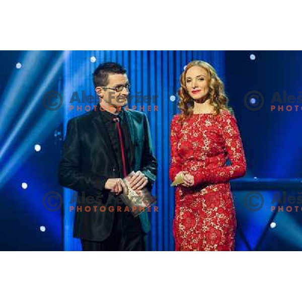 Sasa Jerkovic, Mojca Mavec at the presentation of the Sportsman of the year 2013,Cankar Hall, Ljubljana, 19.12.2013 