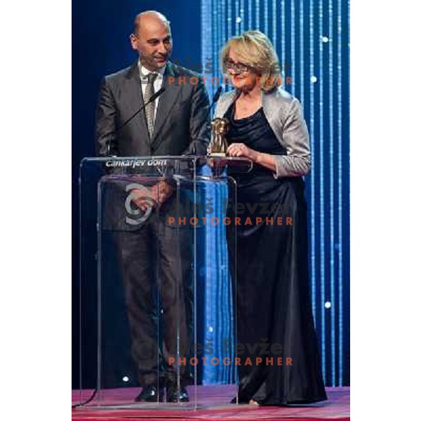 Marjan Batagelj, Ida Bas at the presentation of the Sportsman of the year 2013,Cankar Hall, Ljubljana, 19.12.2013 