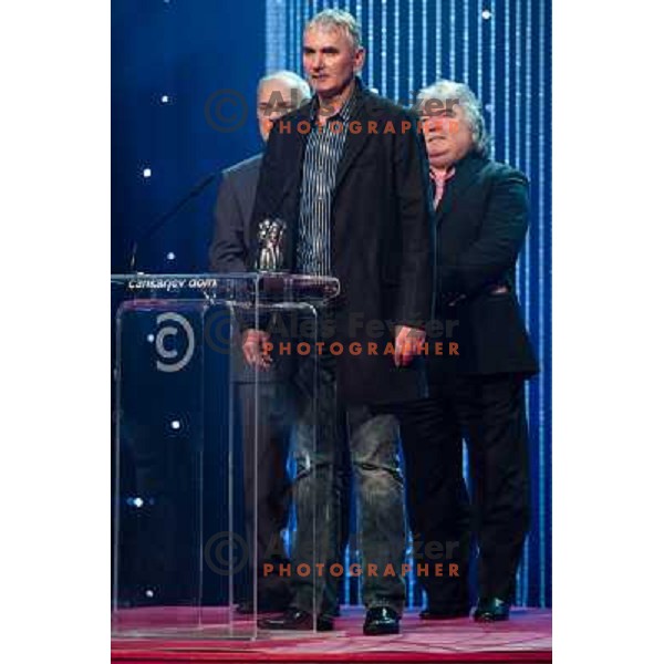 Dusan Velkavrh,Marinko Dragic, Janez Lotric at the presentation of the Sportsman of the year 2013,Cankar Hall, Ljubljana, 19.12.2013 