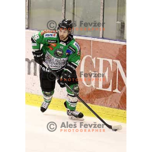 Kenneth MacAulay of Telemach Olimpija in action during EBEL league ice-hockey match Telemach Olimpija-Dornbirn in Hala Tivoli, Ljubljana, Slovenia on January 3,2014 