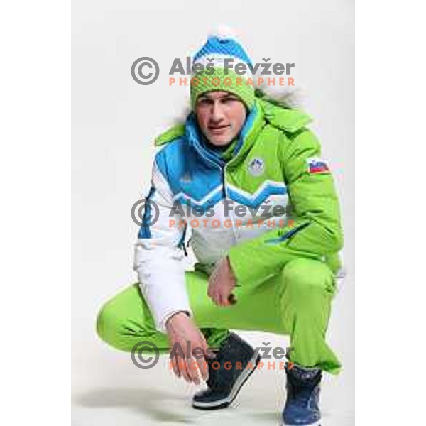 Gasper Berlot at Official presentation of Slovenia Olympic team for Sochi 2014 Winter Olympic games during photo shooting in Ljubljana, Slovenia on January 22, 2014