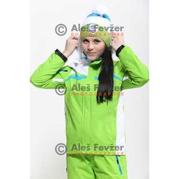 Gloria Kotnik at Official presentation of Slovenia Olympic team for Sochi 2014 Winter Olympic games during photo shooting in Ljubljana, Slovenia on January 22, 2014