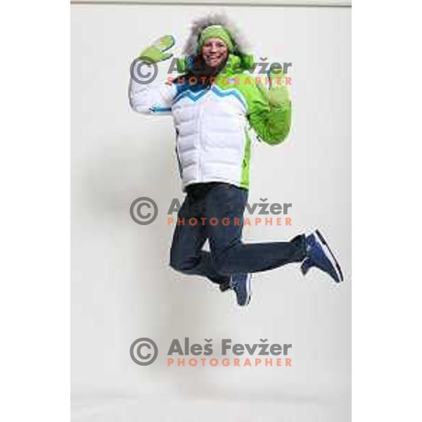 Katja Visnar at Official presentation of Slovenia Olympic team for Sochi 2014 Winter Olympic games during photo shooting in Ljubljana, Slovenia on January 22, 2014