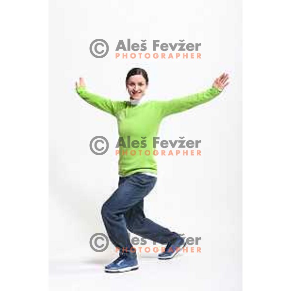 Maja Vtic at Official presentation of Slovenia Olympic team for Sochi 2014 Winter Olympic games during photo shooting in Ljubljana, Slovenia on January 22, 2014