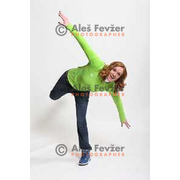 Petra Majdic at Official presentation of Slovenia Olympic team for Sochi 2014 Winter Olympic games during photo shooting in Ljubljana, Slovenia on January 22, 2014