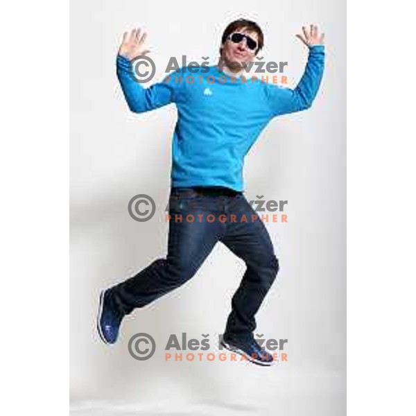 Rok Marguc at Official presentation of Slovenia Olympic team for Sochi 2014 Winter Olympic games during photo shooting in Ljubljana, Slovenia on January 22, 2014