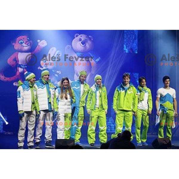 Slovenia Olympic team for Sochi 2014 official presentation during Gala Night in hotel Union ,Ljubljana, Slovenia on January 22, 2014