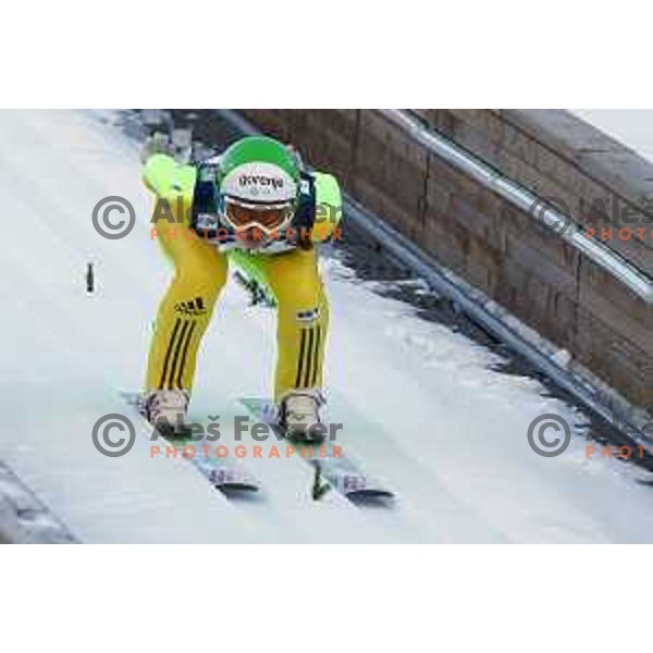 Ursa Bogataj of Slovenia during FIS Ski Jumping World Cup Ladies event on Normal hill in Planica, Slovenia on January 25,2014