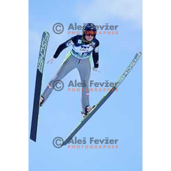 Daniela Iraschko- Stolz during FIS Ski Jumping World Cup Ladies event on Normal hill in Planica, Slovenia on January 25,2014