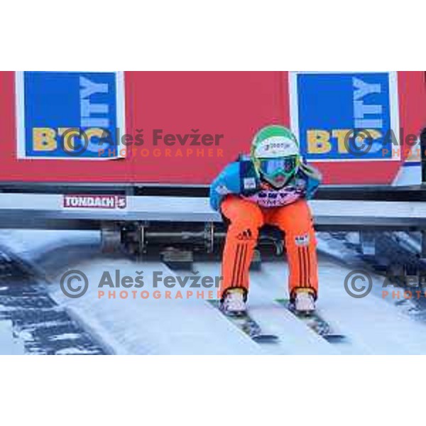 Spela Rogelj of Slovenia during FIS Ski Jumping World Cup Ladies event on Normal hill in Planica, Slovenia on January 25,2014