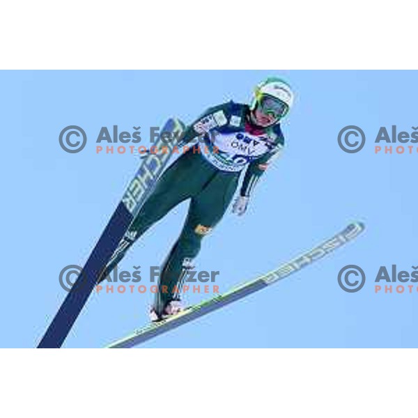 Maja Vtic of Slovenia during FIS Ski Jumping World Cup Ladies event on Normal hill in Planica, Slovenia on January 25,2014